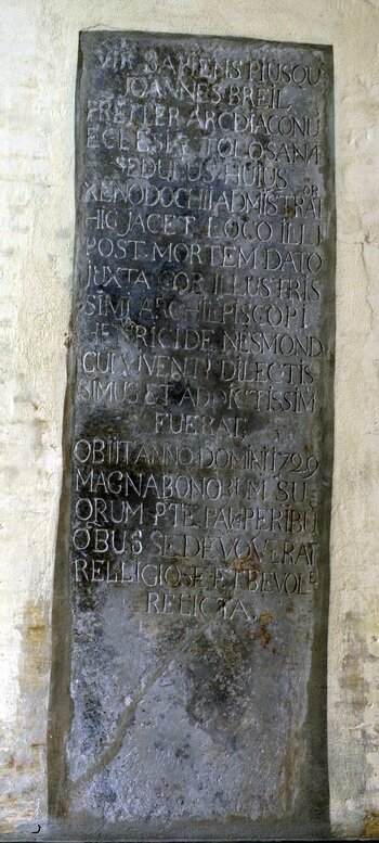 Dalle funéraire de Jean Breil, archidiacre de Toulouse, mort le 20 mars 1729