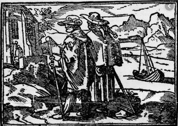 gravure tirée de la Nef des Fous, fin XVème s. - Sébastien Brant
